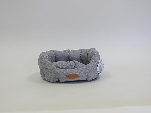 Mikrhaus – Panier rond pour chat, lit antidérapant avec coussin réversible amovible, lavable