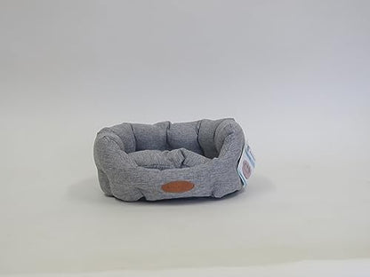 Mikrhaus – Panier rond pour chat, lit antidérapant avec coussin réversible amovible, lavable
