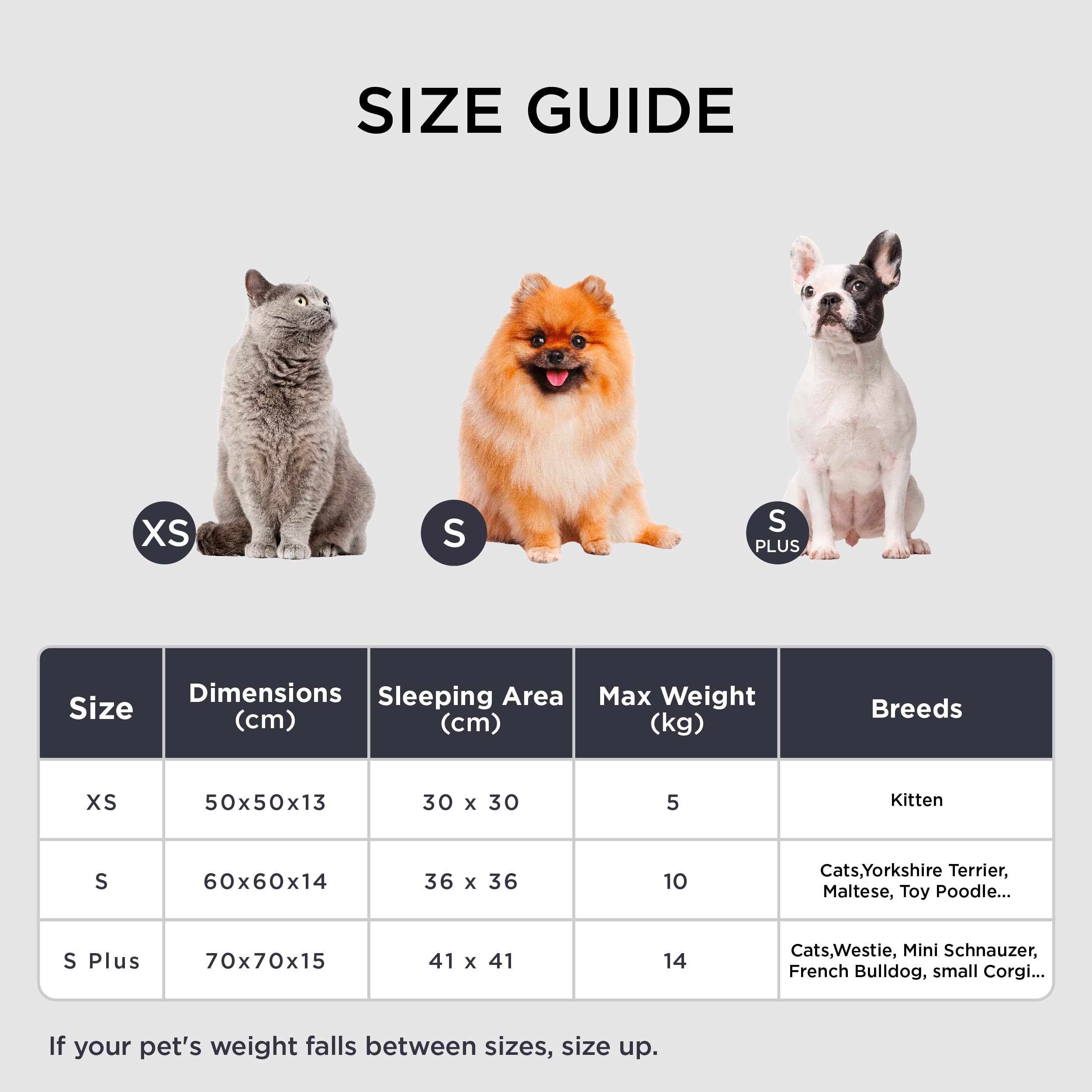 Mikrhaus – Panier rond Ø 50 cm, lit flausch en peluche lavable pour chats et petits chiens (Camel)